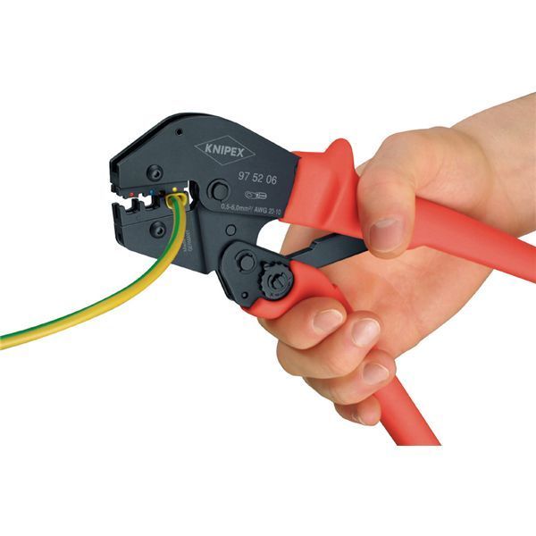 KNIPEX クニペックス 圧着ペンチ 滑り止めプラスチックコーティング 全長250mm 9752-09 WWW_NOITHATQUANGTHANH_NET