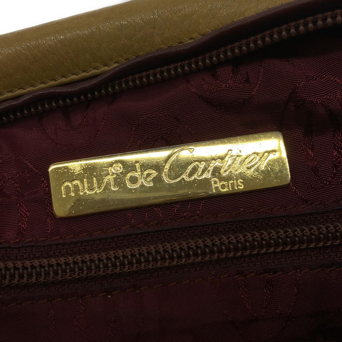 カルティエ Cartier ショルダーバッグ バーガンディ