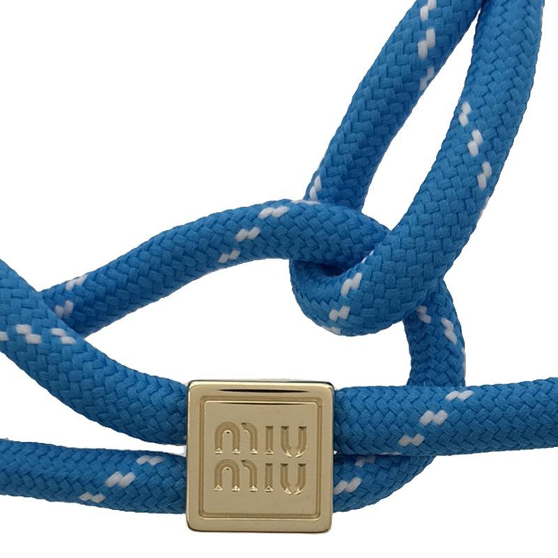 miu miu / ミュウミュウ | MIU MIU LIGHT BLUE ROPE BRACELET WITH