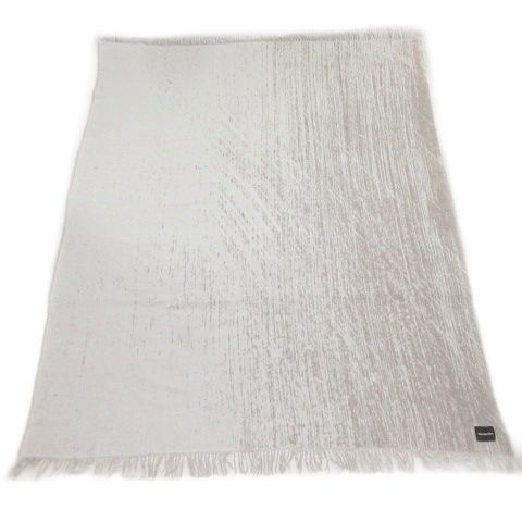 マリメッコ marimekko クイスカウス kuiskaus ブランケット ひざ掛け フリンジ ベージュ系 X