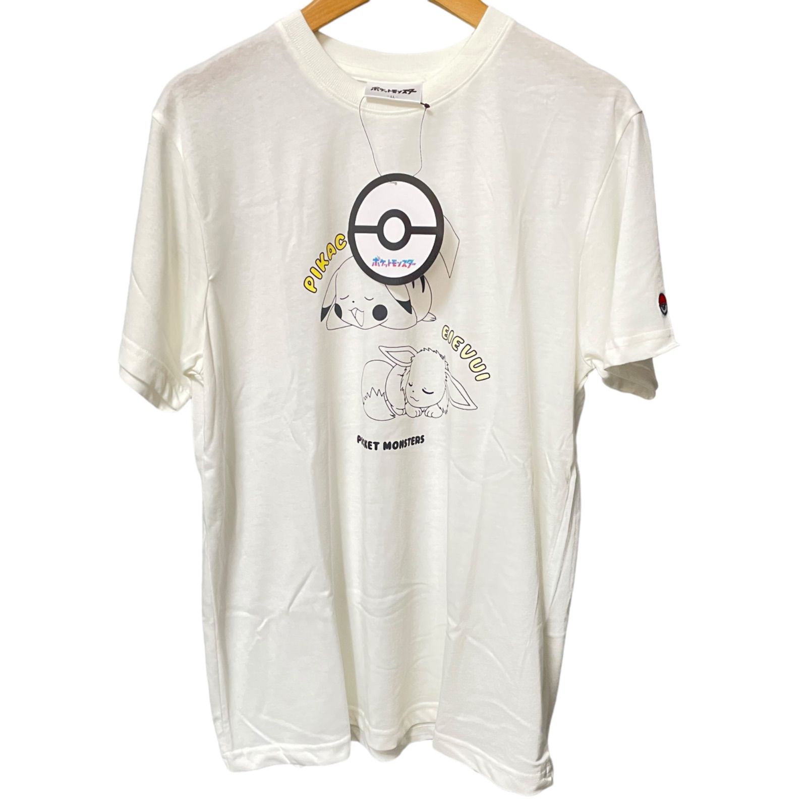新品】ポケモン ピカチュウ イーブイ 半袖tシャツ 白 ホワイト