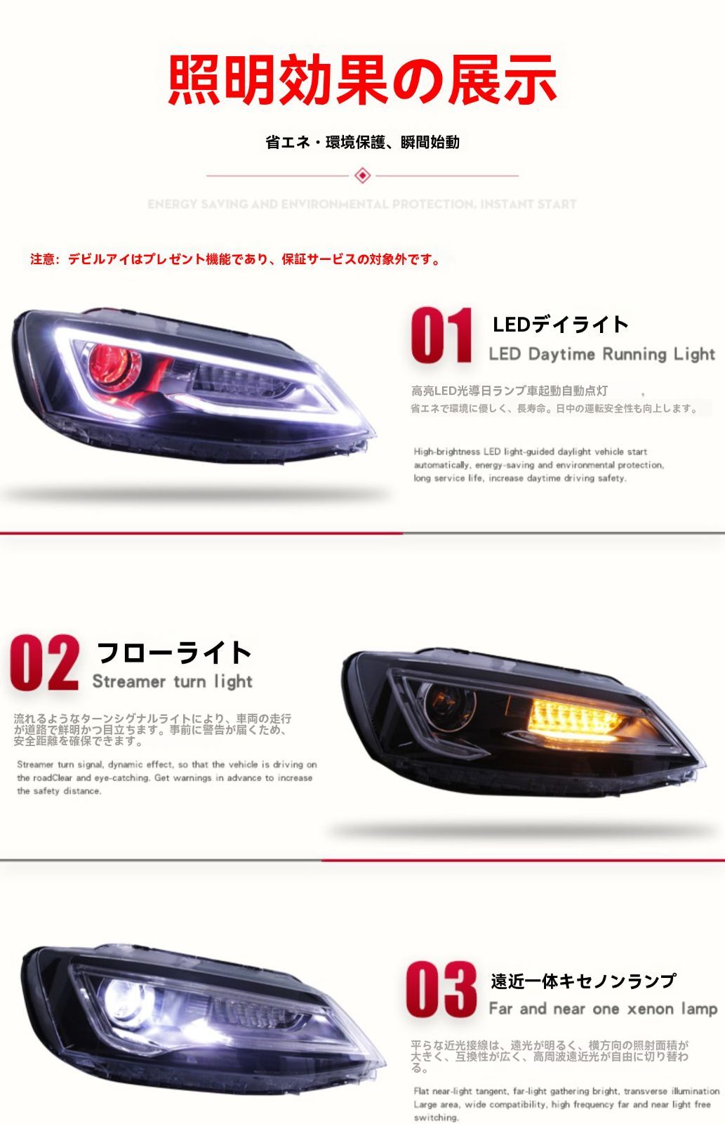 デイライト付き HIDバイキセノン