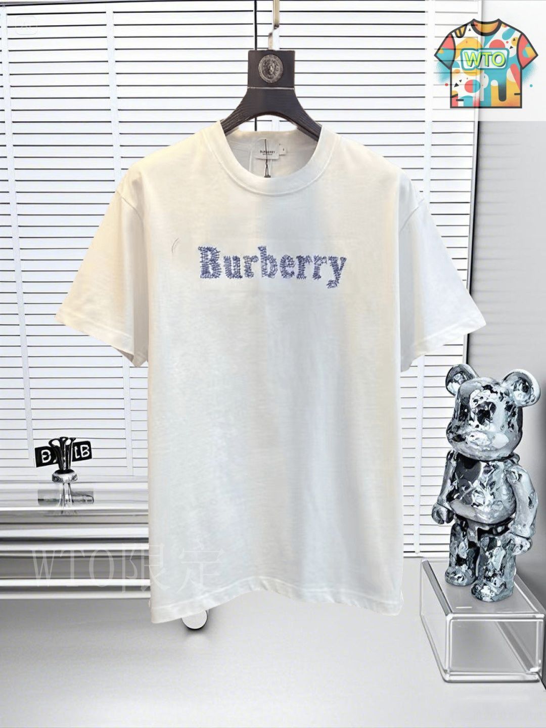 バーバリー★Tシャツ 今日WTO】BURBERRY バーバリー 25SS 刺繍ロゴ T シャツ-CW42