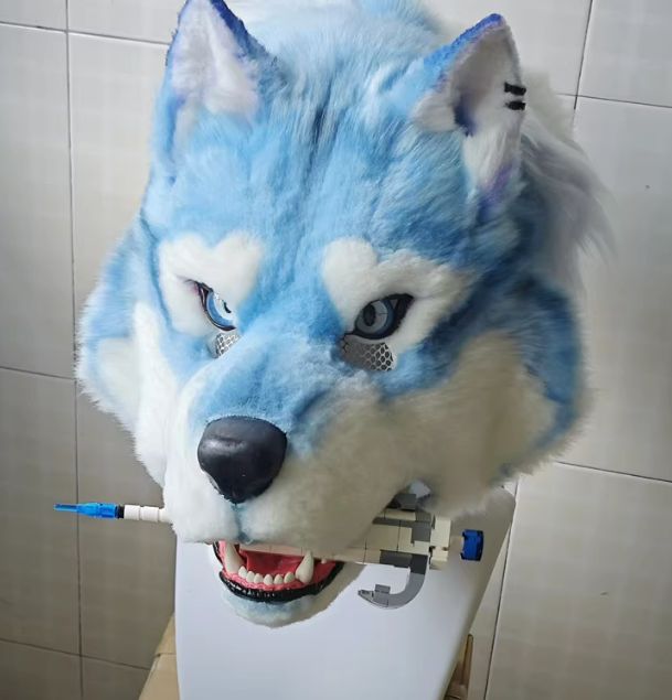 着ぐるみ オオカミ 青い ケモノ ファースーツ コスプレ コスチューム