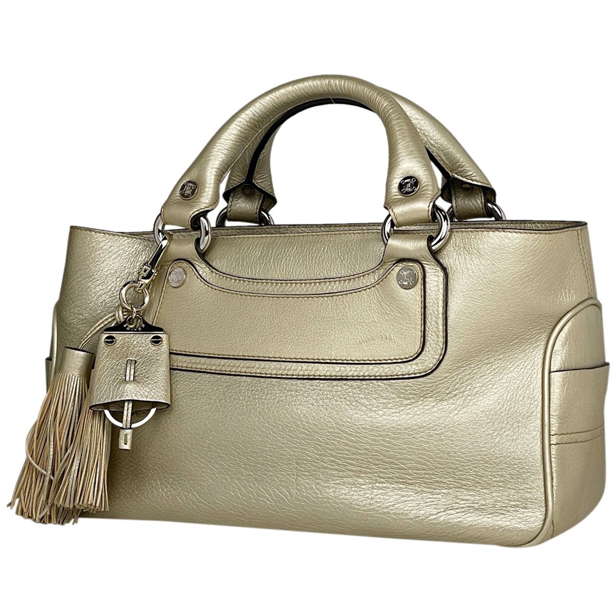 セリーヌ ブキーバッグ CELINE セリーヌ ブギーバッグ ハンドバッグ キャンバス/レザー