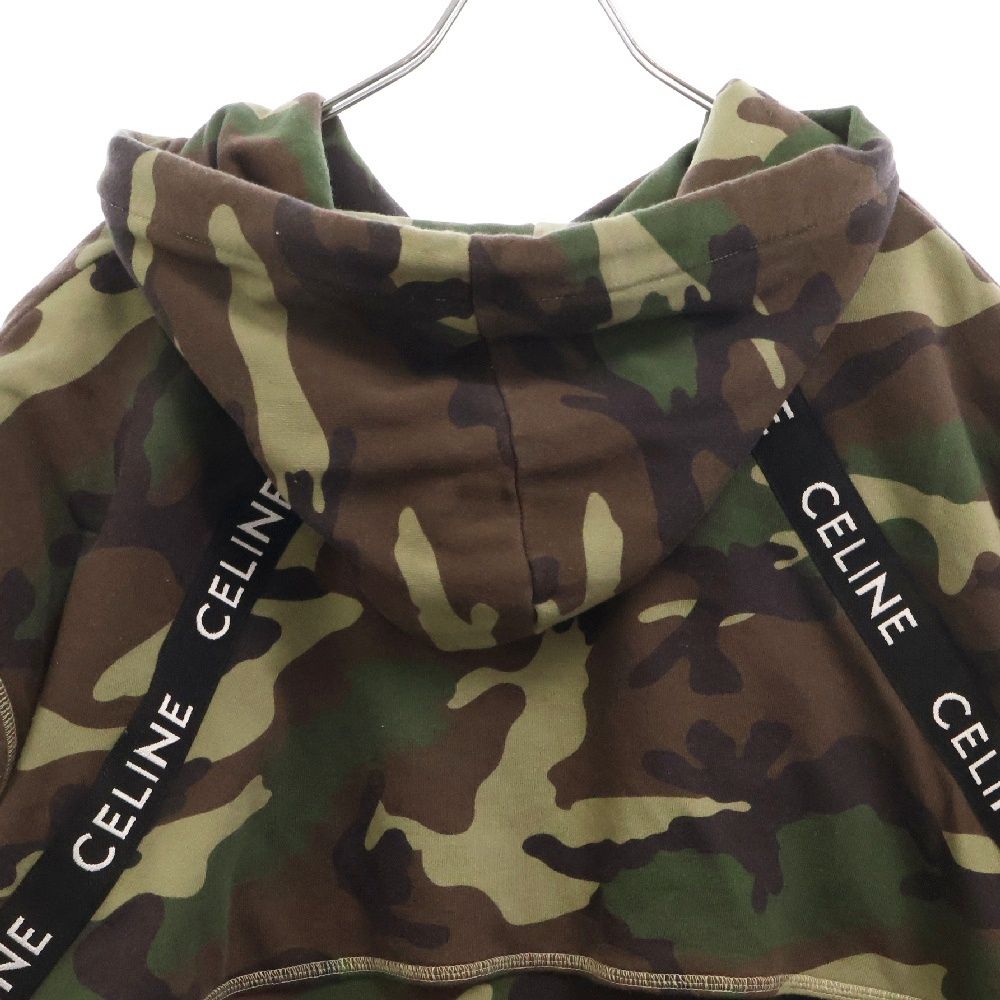 CELINE・セリーヌ◆カモフラージュ迷彩柄 フード付きパーカー CELINE (セリーヌ) 23AW Bands Hoodie カモフラージュ 迷彩柄