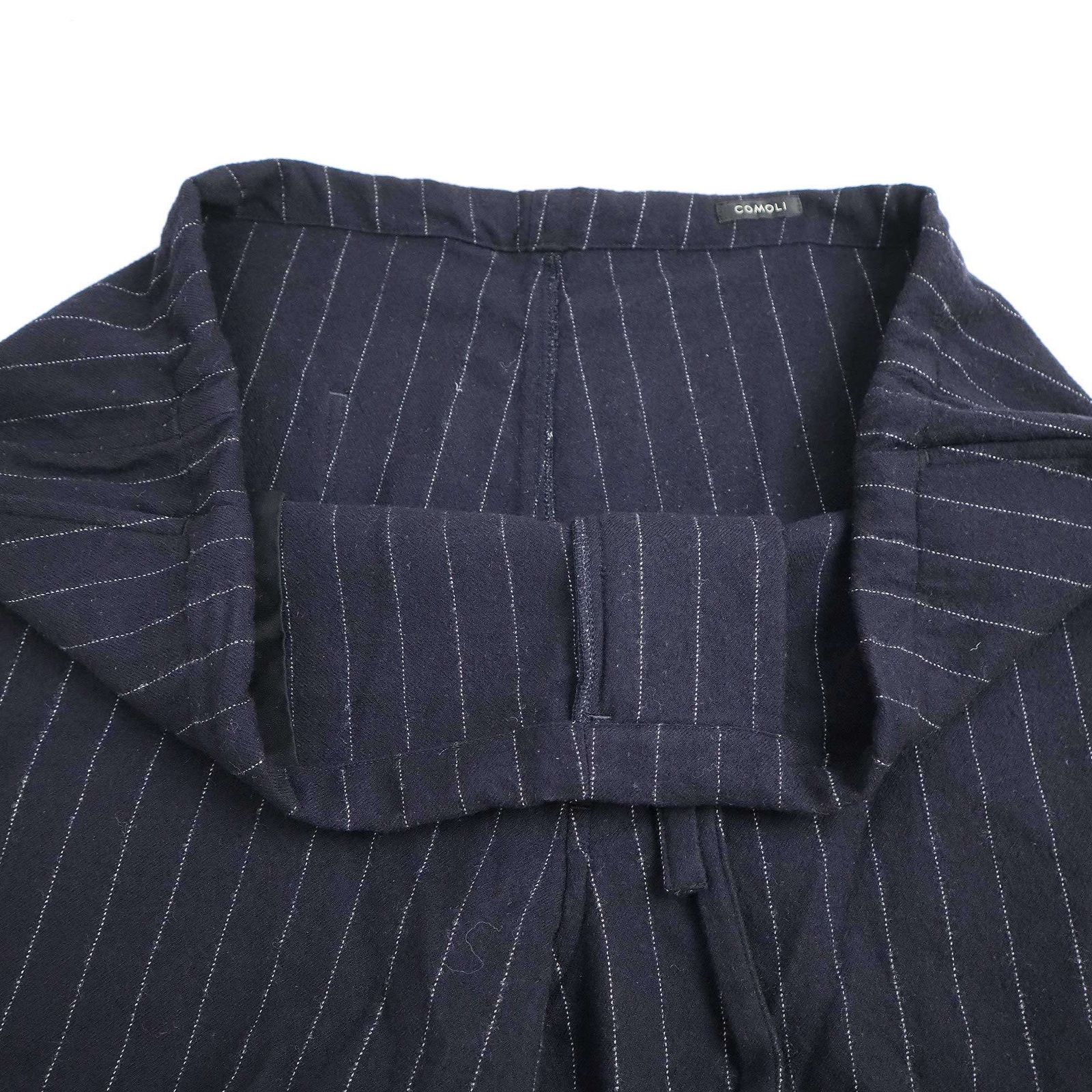 Comoli 強縮ウール ネイビー セットアップ comoli コモリ強縮ウール