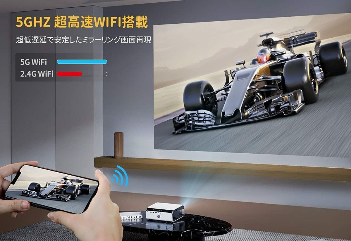 新品未使用】WiFi プロジェクター 小型 10,000lm 4K フルHD - メルカリ