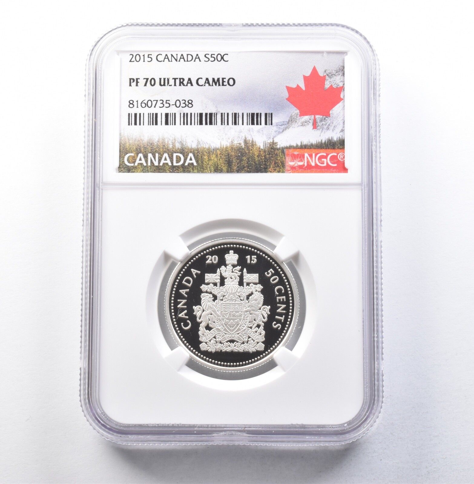 2015年カナダ50セント銀貨 PF70 UCAM NGC