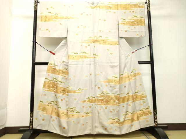 夏用　絽　藍染　流線　唐花模様　付け下げ　着物　035a p 夏用 絽 藍染 流線 唐花模様 付け下げ 着物 035a p - メルカリ