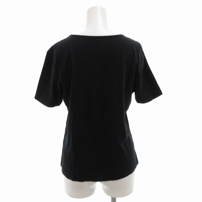 HIROKO KOSHINO◆半袖シャツ/38/コットン/BLK/無地 Hiroko Koshino 半袖Tシャツ 黒 38 - メルカリ
