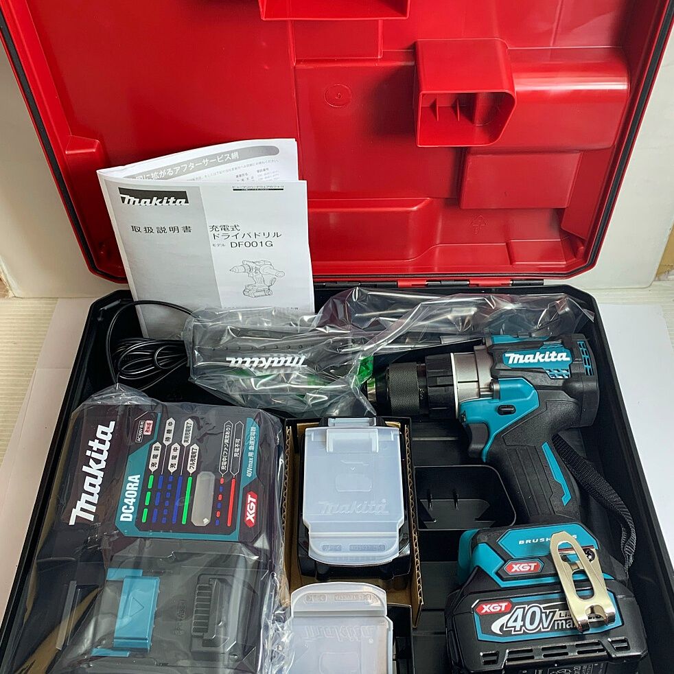 MAKITA マキタ 40Ｖ　充電式ドライバドリル　付属品完備　【未使用品】 DF001GRDX ブルー