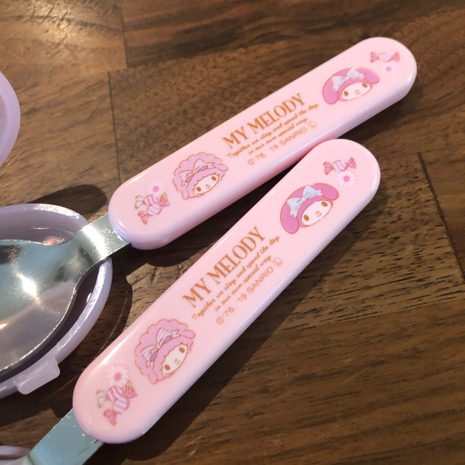 サンリオ マイメロ スプーン フォーク 持ち運び 携帯 ケース付 子供用