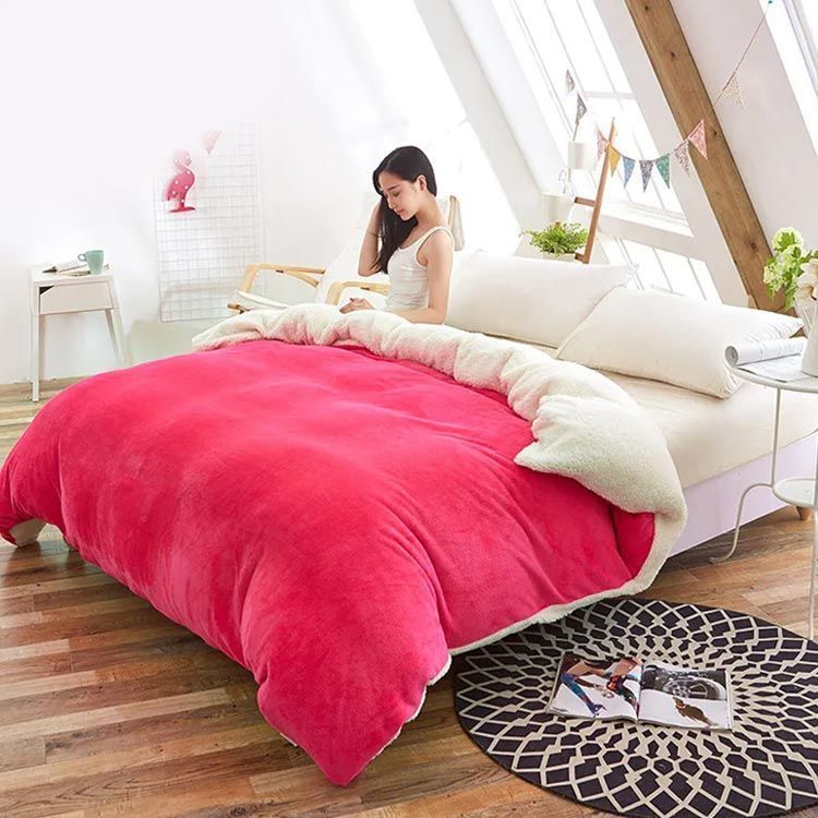 全11色 掛け布団カバー 暖かい 冬 おしゃれ かわいい 150*200cm 180*200cm 200*230cm 布団カバー 裏起毛 裏ボア もこもこ ふわふわ 防寒対策 ZC65489