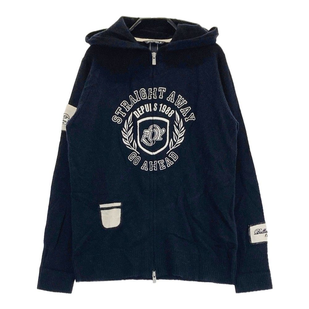 サイズ：40 ZOY ゾーイ  ニットジャケット カシミヤ混  ネイビー系 [240101441360] ゴルフウェア レディース ストスト サイズ：40 ZOY ゾーイ ニットジャケット カシミヤ混 ネイビー系