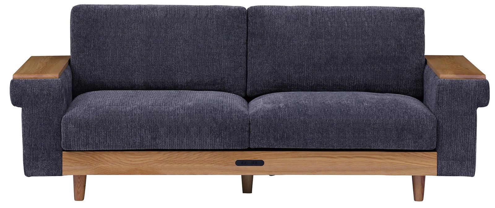 関家具 Sekikagu 3人掛ソファ ダークグレー ファブリック 天然木 マッシュII 383594