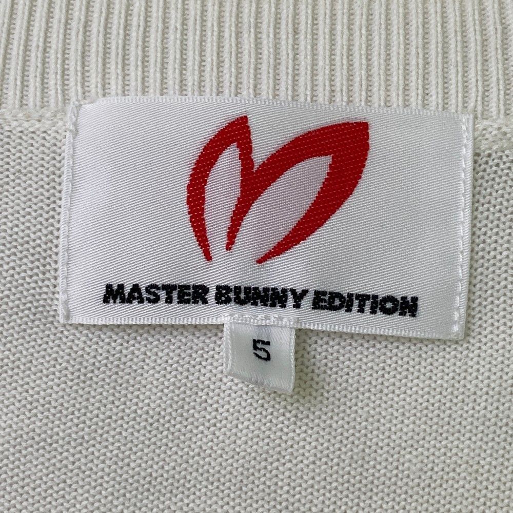 サイズ：5 MASTER BUNNY EDITION マスターバニーエディション  ニットセーター コットン  ホワイト系 [240101420469] ゴルフウェア メンズ ストスト サイズ：5 MASTER BUNNY EDITION マスターバニーエディション