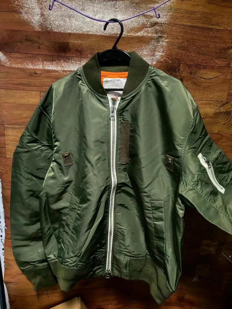 本格派ま！ SACAI 2 カーキ MA-1 MADSAKI 22AW ジャケット・アウター