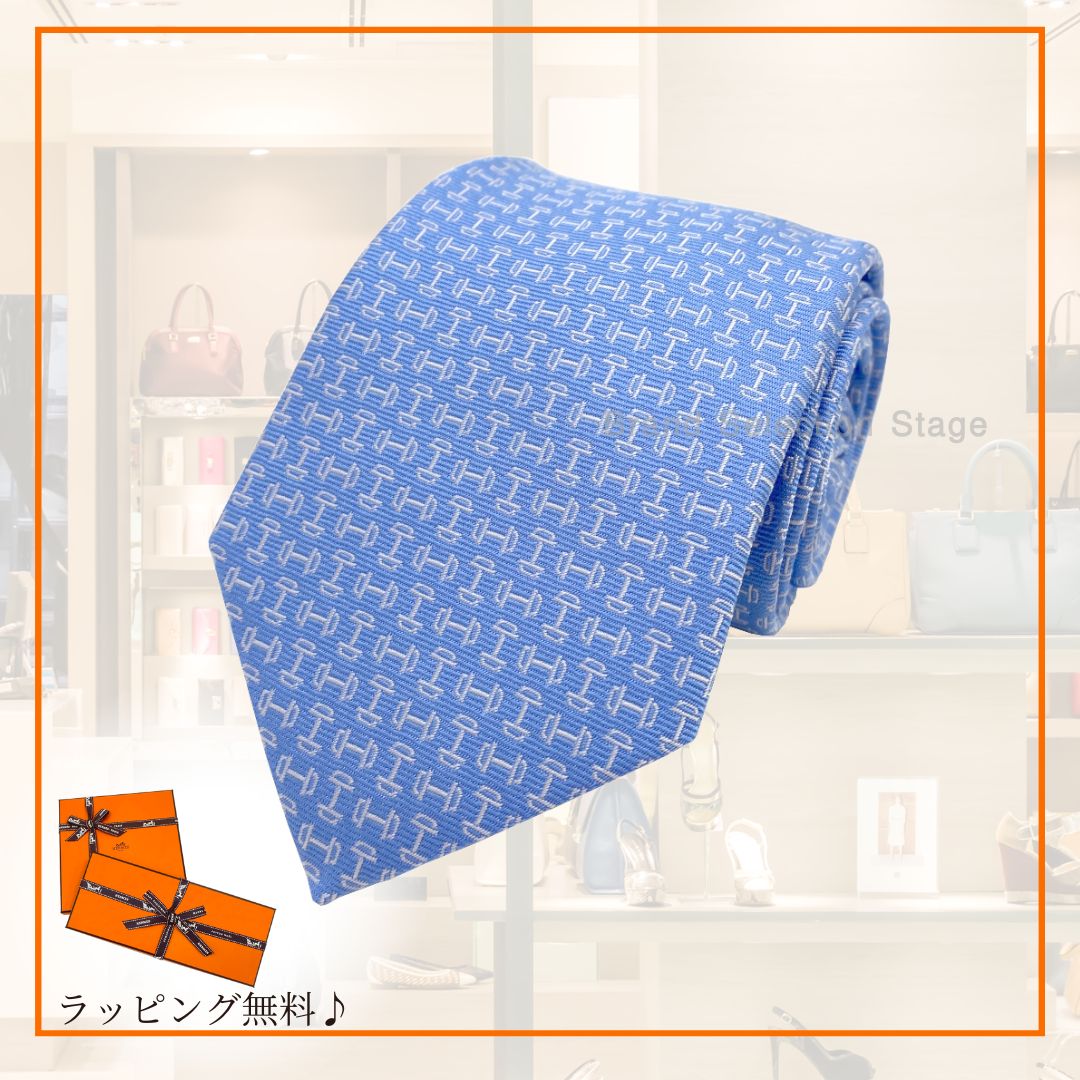 新品】 エルメス HERMES ネクタイ シルクツイルタイ7cm《 モール