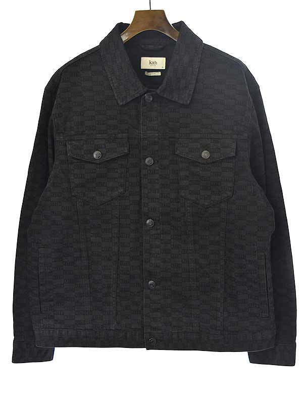 KITH キス 22AW CLASSIC LOGO MONOGRAM DENIM JACKET モノグラムロゴデニムジャケット ブラック XL