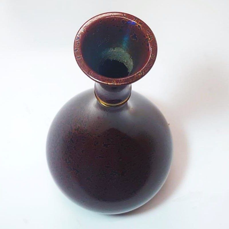 伝統工芸　高岡銅器　花瓶　宝玉形　パールレッド 伝統工芸 高岡銅器 花瓶 宝玉形 パールレッド-格安販売オンライン