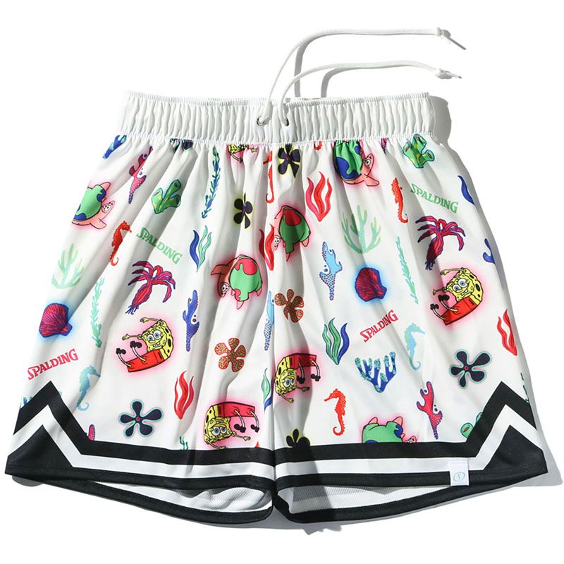 SPALDING スポルディング ジャージーショーツ スポンジボブ アンダーザシー バスケットボール プラクティスパンツ smp25152s-2000、ホワイト オレンジ） スポーツ・アウトドア スポルディング SPALDING ジャージー ジャージ 上着 スポルディング 160 SPALDING 黒 - メルカリ