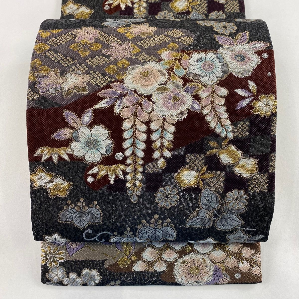 MUGETU 無月 全通 袋帯 総刺繍 金糸 正絹 ガード加工済 Q739 ho-22.jpg