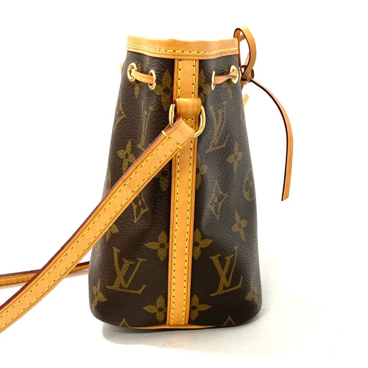 LOUIS VUITTON】M41346 ナノノエ モノグラム ショルダーバッグ 巾着 ...