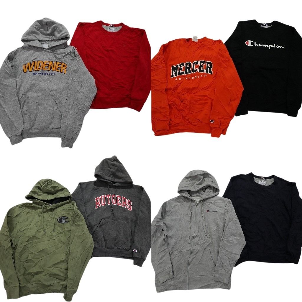古着卸 まとめ売り チャンピオン Champion スウェット 8枚セット メンズ M カレッジ風 アーチロゴ フーディー 古着 NC0955
