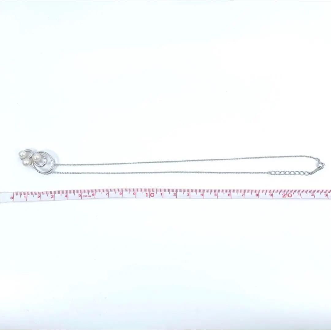 TASAKI　タサキ　ネックレス　本真珠　シルバー　3粒　パール　パーティー TASAKI タサキ ネックレス 本真珠 シルバー 3粒 パール