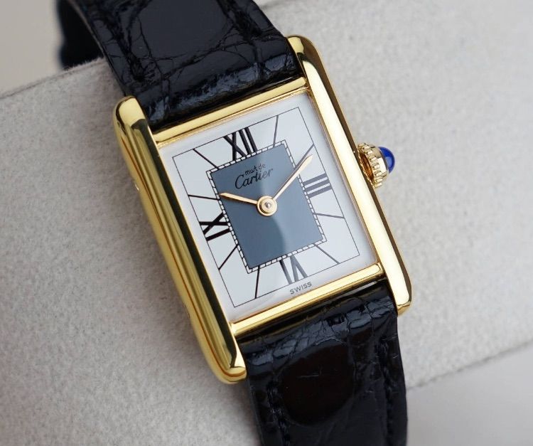 美品 カルティエ マスト タンク グレー ローマン SM Cartier www