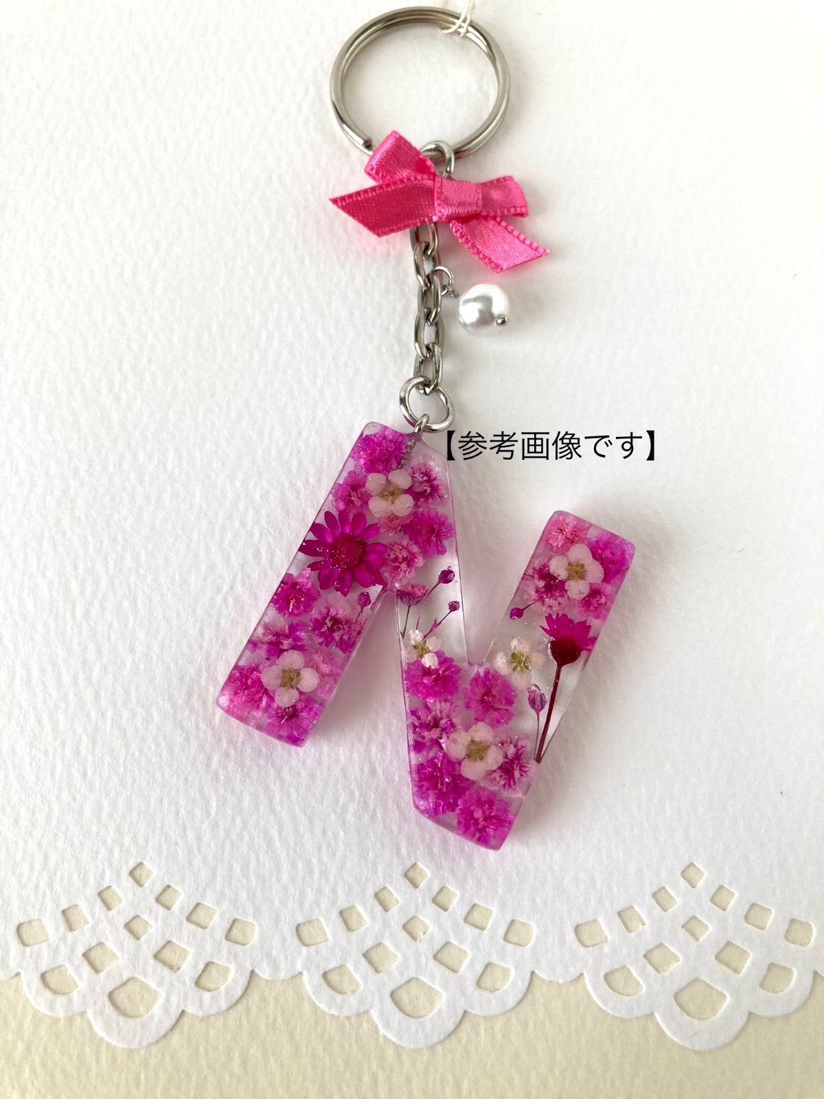 お花のイニシャルキーホルダー♪ d37d849c211ab2df01cec54bc150a4