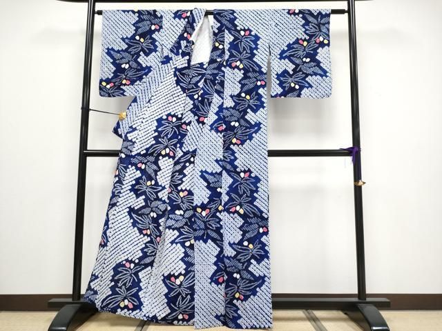 平和屋着物 上 夏物 浴衣 有松鳴海絞り 笹 綿 CYAA3087s5