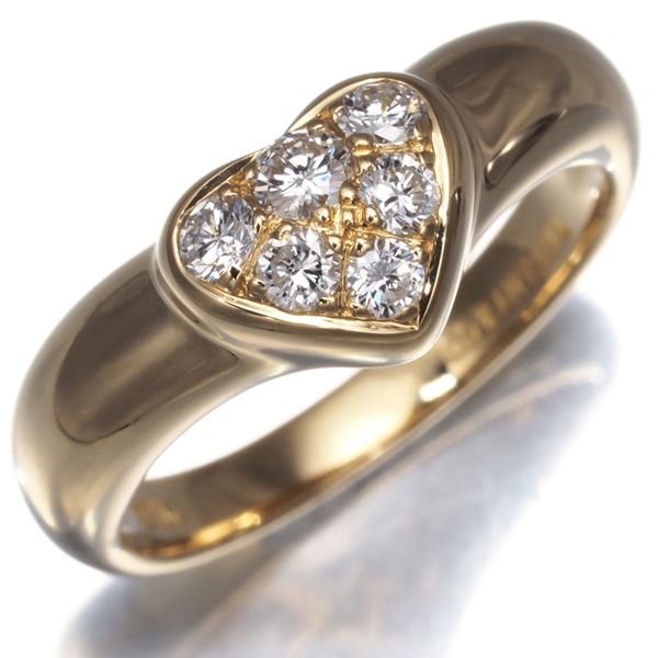 ティファニー リング ダイヤ ダイヤモンド ハート パヴェ 10.5号 K18YG  