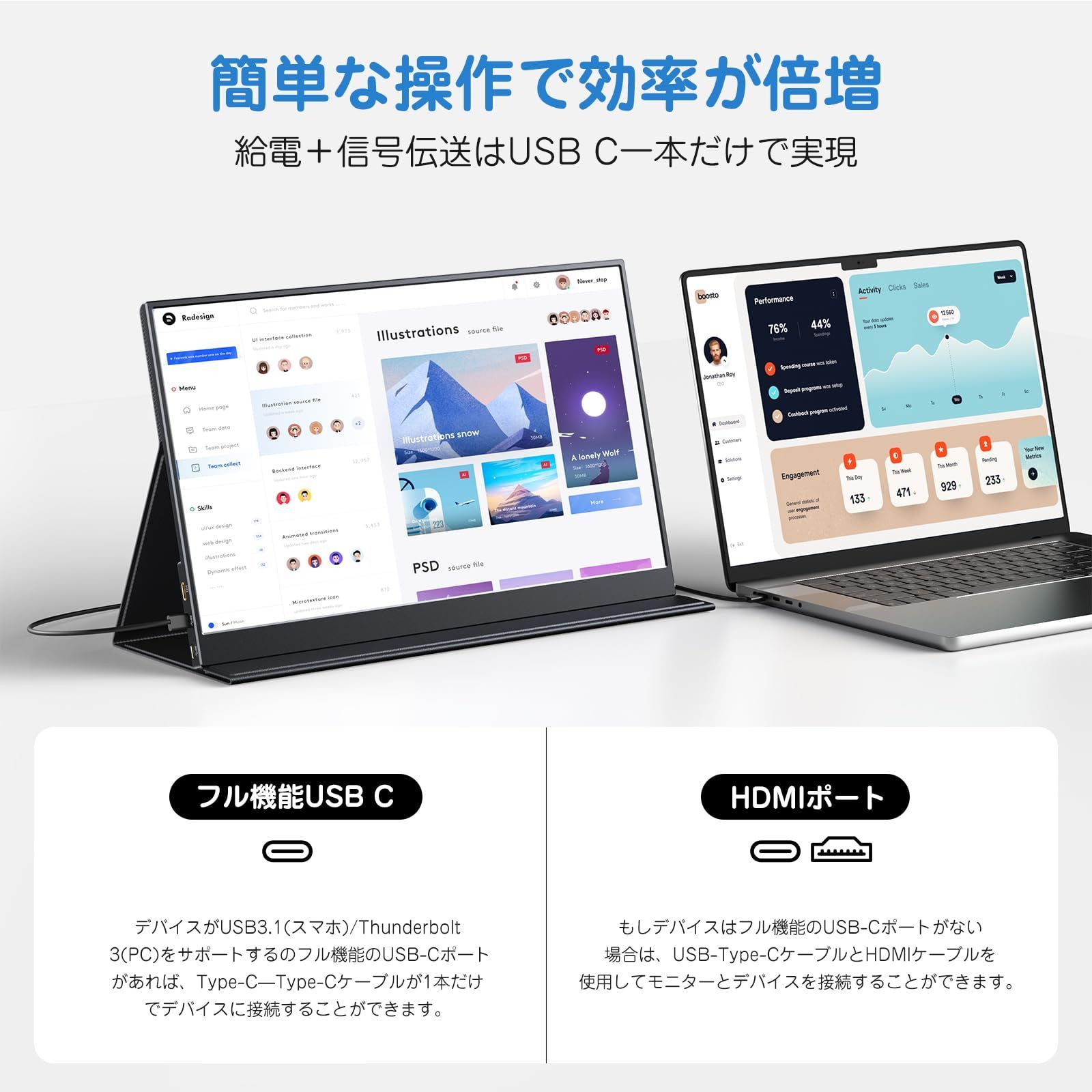 大人気』 モバイルモニター MAGICRAVEN/KEEPTIME 2.5K 144Hz 16インチ