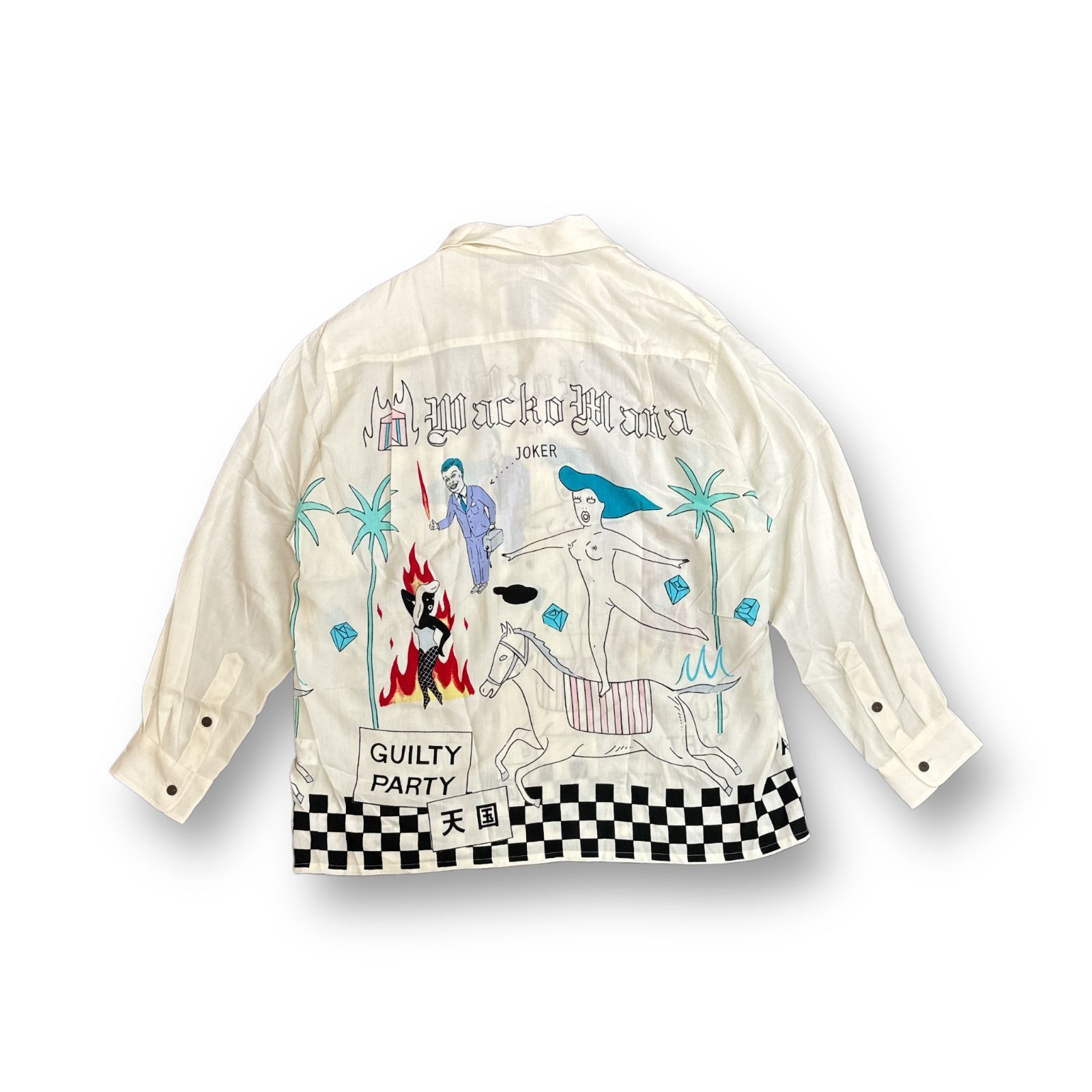 定価51700円 美品 WACKO MARIA 23AW 世界平和 HAWAIIAN SHIRT L