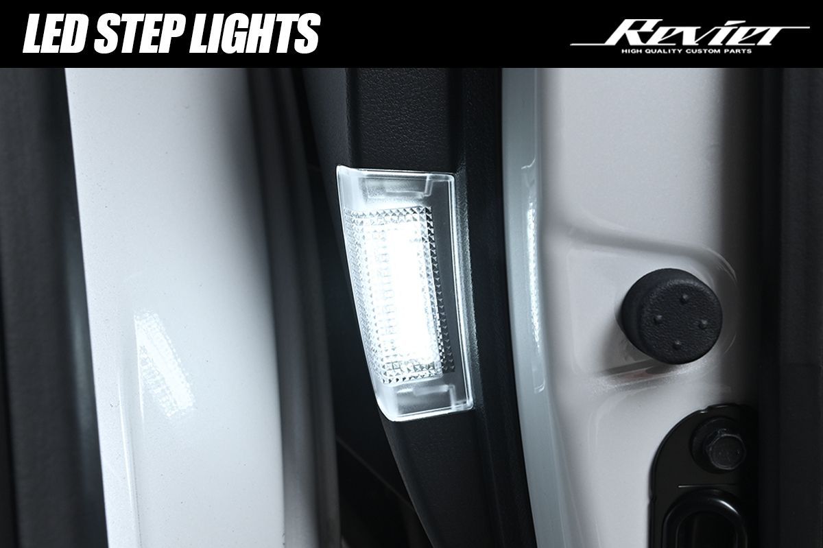 コンパクト発送 Revier 40系 アルファード ヴェルファイア スライドドア用 LED ステップライト 左右 AGH/AAHH/TAHA/AAHP 40W/45W 照明 ライト