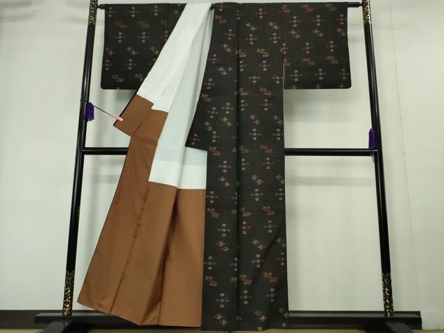 平和屋本店□極上 国指定重要無形文化財 本場久米島紬 手織 逸品