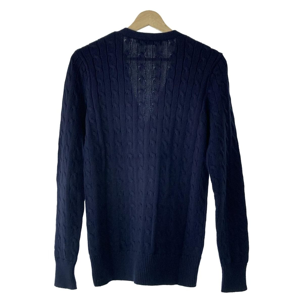 RalphLauren ラルフローレン カーディガン サイズL レディース - ネイビー×ブラウン 長袖