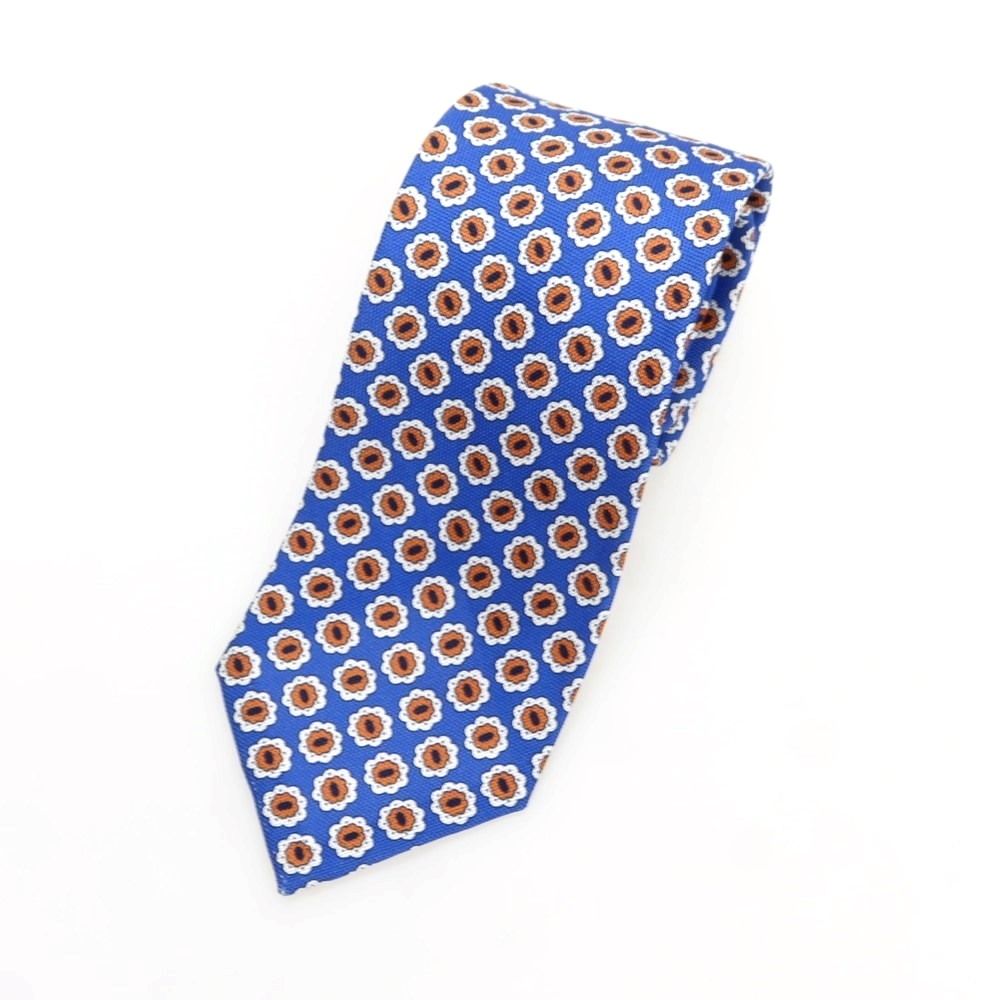 ネクタイ シルク プリント 小紋柄 ネクタイ 美品 サルヴァトーレ