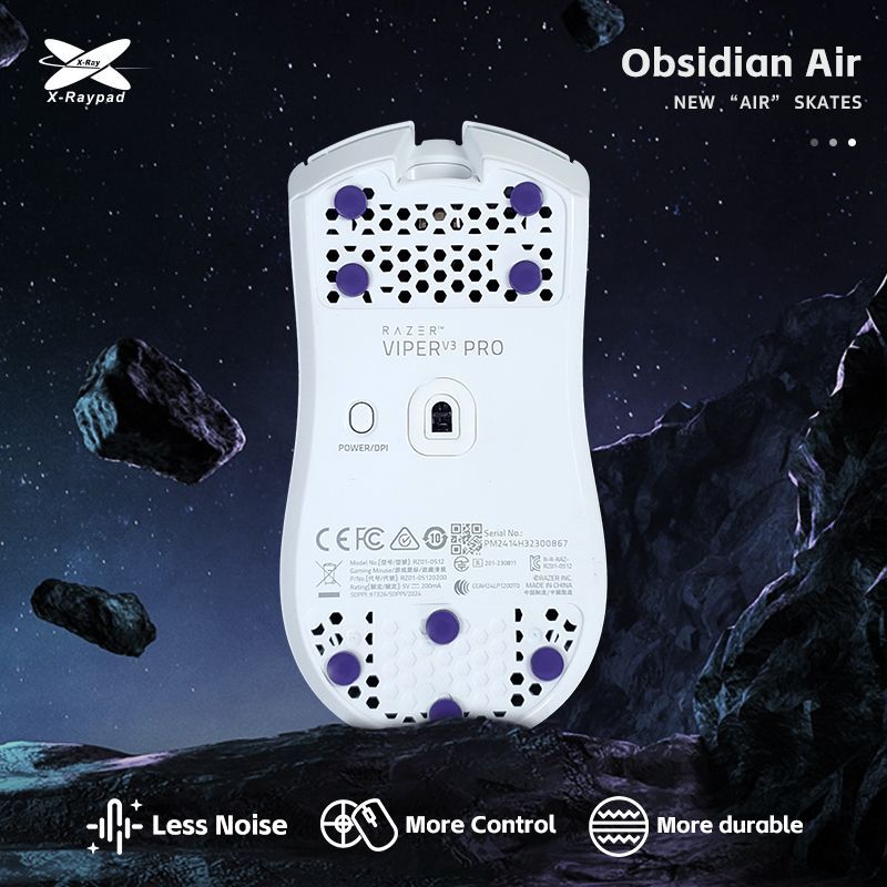 X-raypad Obsidian Air マウスソール 汎用マウスソール ドット 1.0mm 紫色 高耐久 コントロールタイプ 消音【並行輸入品】