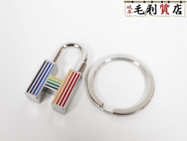 エルメス HERMES クイズ レインボー H カデナ バッグチャーム