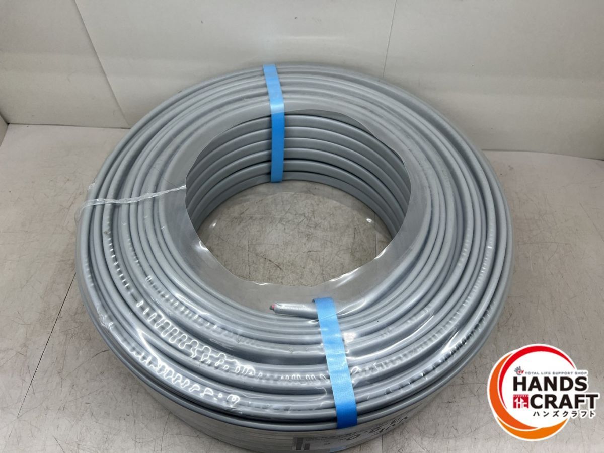 ♪【未使用】住電 4×2.0 VVF 20年10月 黒白赤緑 製造20年10月 灰 100m 