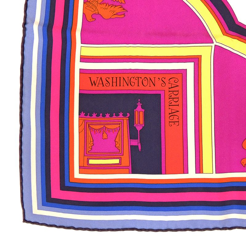 エルメス スカーフ WASHINGTON'S CARRIAGE ジョージワシントンの馬車