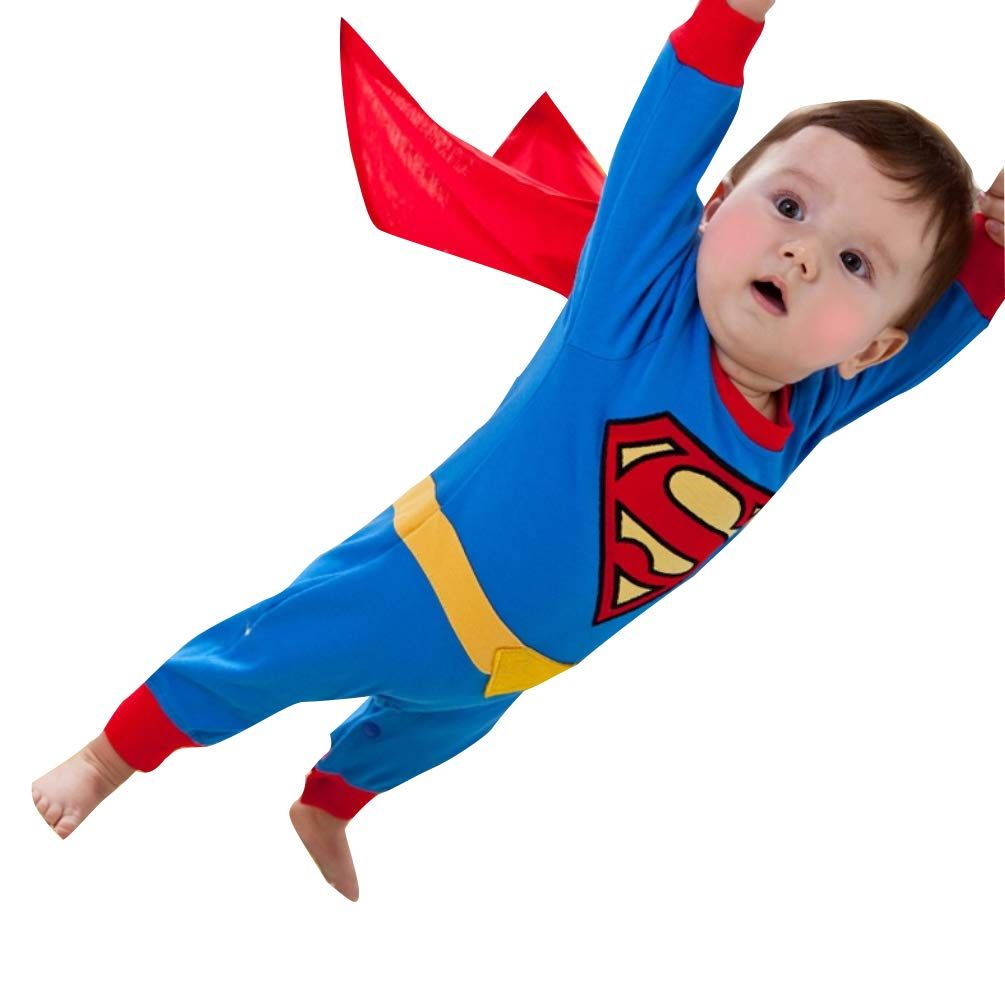 【迅速発送】男の子 子供 キッズ スーパーヒーローコスチューム バットマンロンパース 記念写真撮影 寝相アート 女の子＃20532 男女共用 ユニセックス 90cm 80cm かわいい 赤ちゃん ベビー キッ