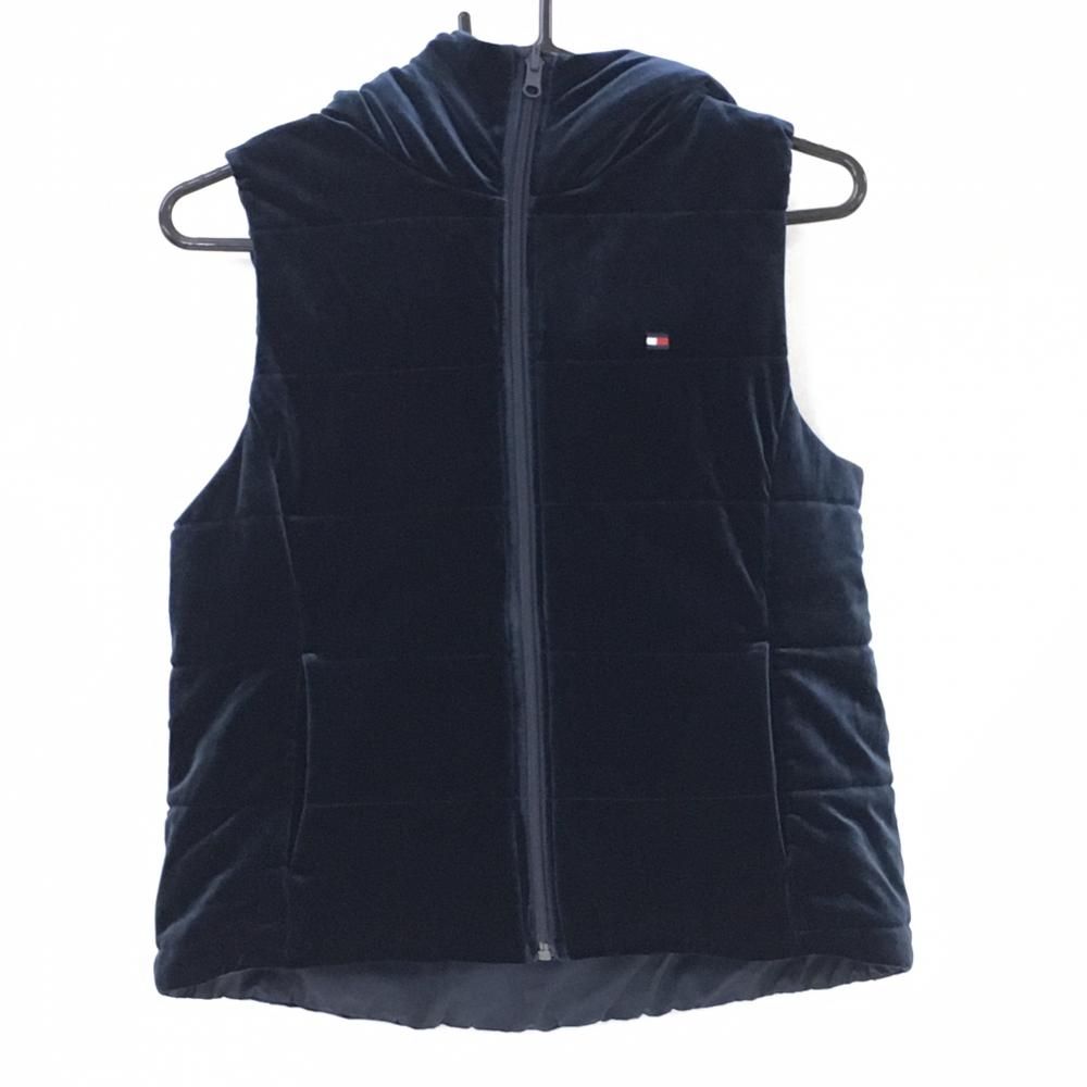 SALE価格【超美品】トミーヒルフィガー 中綿リバーシブルベスト ネイビー ベロア  レディース S ゴルフウェア Tommy Hilfiger Golf