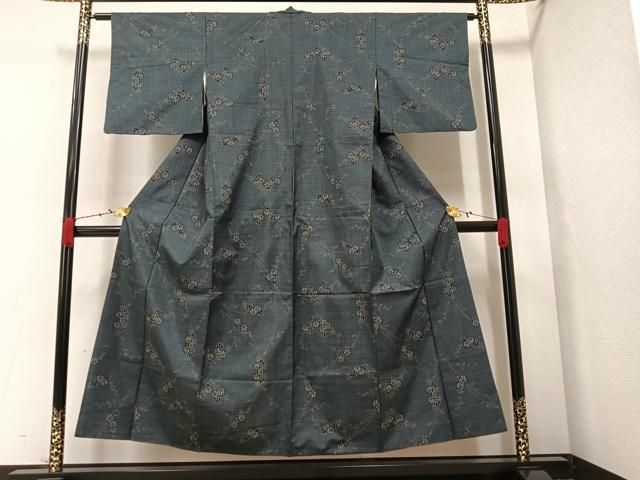 平和屋着物□本場大島紬 7マルキ 吉祥草花文 正絹 逸品 CAAK2879ev