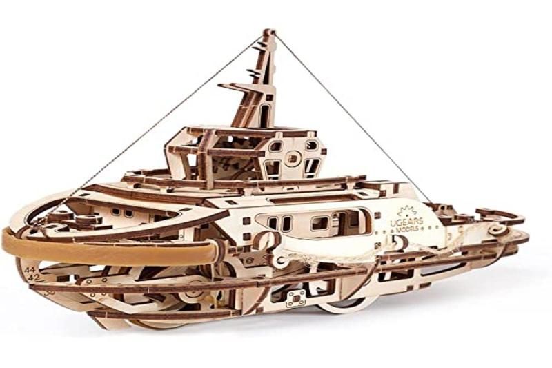Ugears ユーギアーズ Tugboat タグボート 木製 ブロック DIY パズル 組立 想像力 創造力 おもちゃ