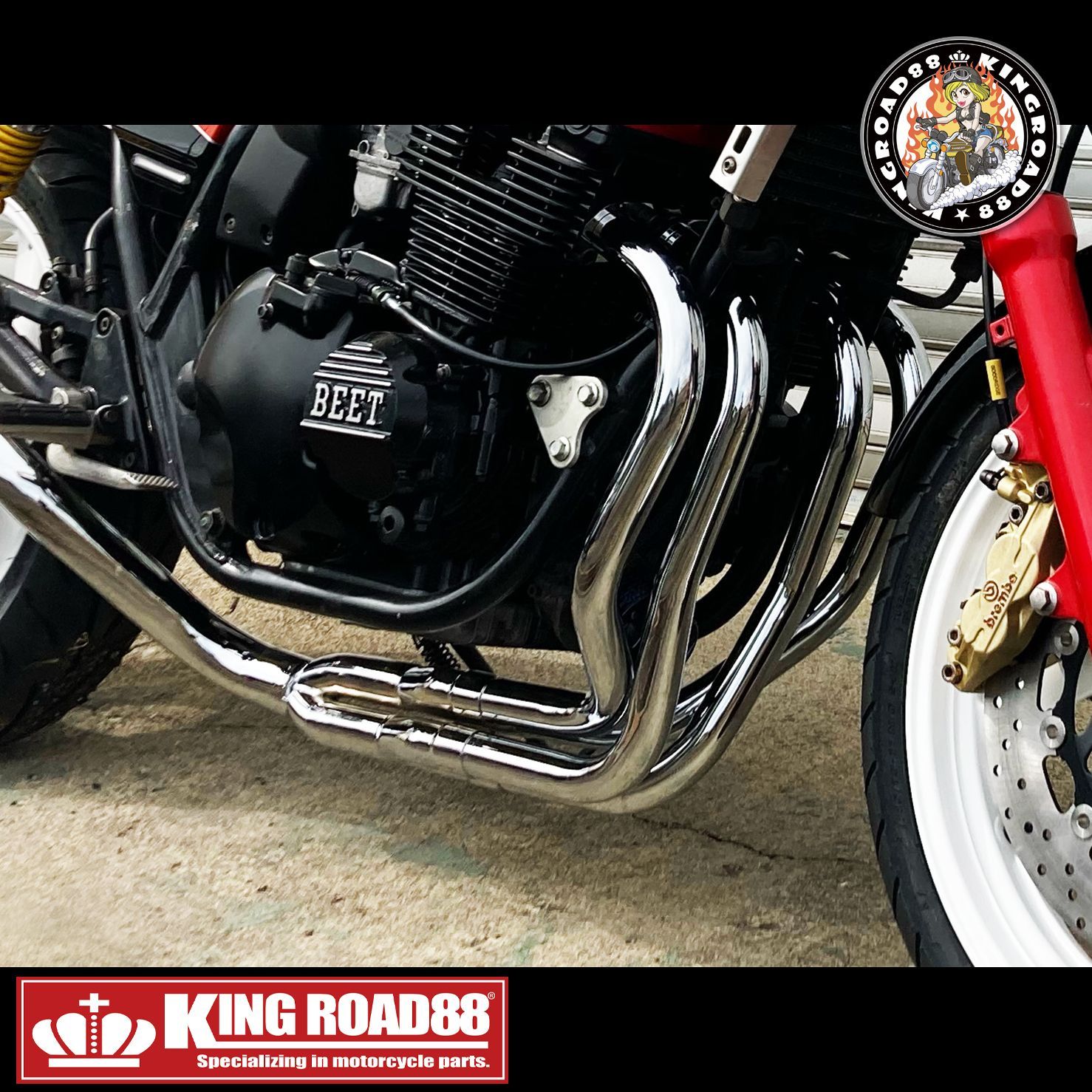 xjr400 マフラー 在庫少】ヤマハ XJR400 / 4HM ☆ KingRoad88 / Hachi-Hachi管