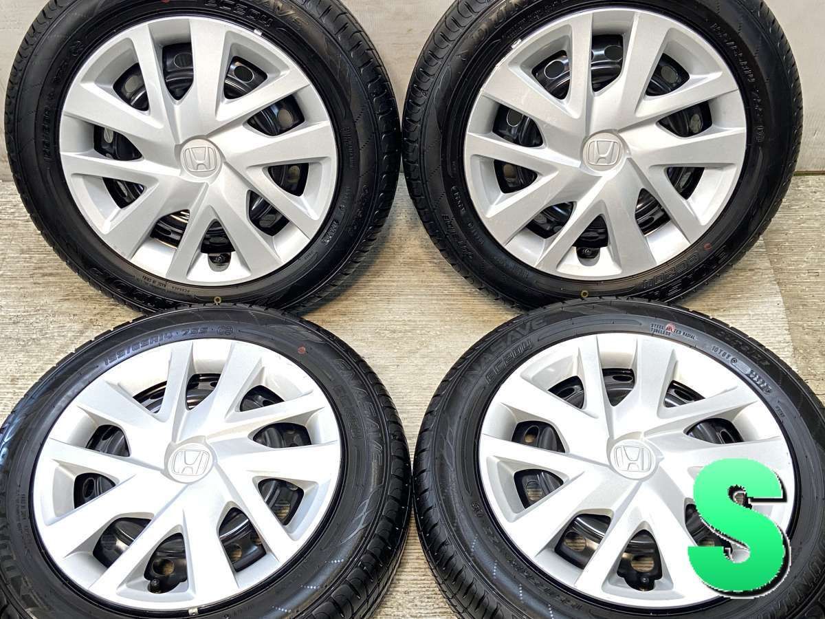 155|65R14 ダンロップ エナセーブ EC204 ホンダ純正 14x4.5 100-4穴 タイヤ サマータイヤ ホイールセット 4本セット s14250612037